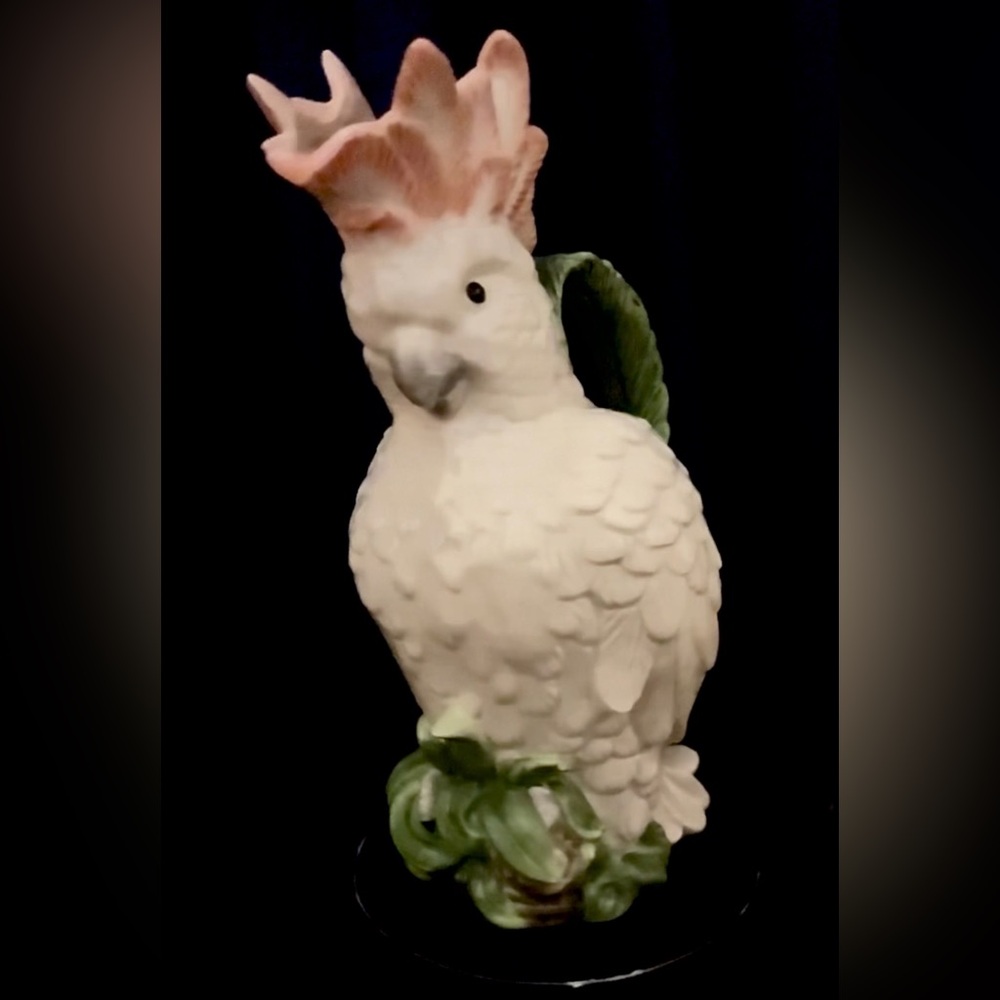 Vintage Kaldun and Bogle ceramic pitcher featuring a gorgeous cockatoo.